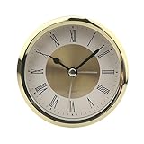 89 mm Uhreneinsatz, römische Ziffern, rund, goldfarben, zum Dekorieren und Verschenken, mit...