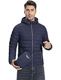 Herren Leichte Steppjacke Daunenjacken-Optik Übergangsjacke Outdoor Winterjacke mit 6 Taschen...