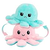 Zaloife Octopus Plüschtiere, Reversible Octopus Plush zum Wenden, Doppelseitige Flip Kuscheltier...