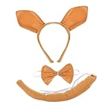 WOONEKY 1 Satz Kostüm Set für Plüsch Stirnband Fliege und für Karneval Halloween und Cosplay...