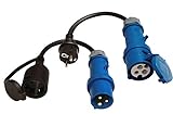 2 x Adapter CEE Stecker Kupplung 230V MENNEKES Camping Boot, mit Kabelgebunden, H07RN-F 3x2,5mm²...