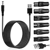 GlasFlength 5V Netzkabel Kabel 7 Stück, USB Ersatz Rasierer Ladegerät Netzkabel USB Adapter Set...