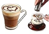 16x Bildschablonen für Kakao Motive auf Cappuccino und Kuchen -einfach mit Puder bestreuen und...