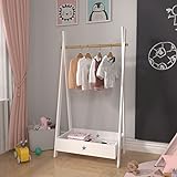 [en.casa] Kinder-Garderobe Laxe 126 x 73 x 43 cm Garderobenständer für Kinder freistehend...