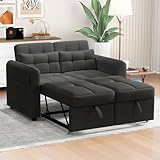 TIZZ Modernes Design: Loveseat-Sofa, 3-in-1-Ausziehsofa mit Verstellbarer Rückenlehne, USB,...