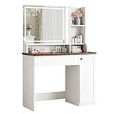 Dripex Schminktisch mit Beleuchtung, moderner Schminktisch mit Spiegel, Dressing Table 3 Farben mit...