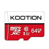 Kootion Micro SD Karte 64GB Class10 Speicherkarte, Bis zu 80 MB/s Lesegeschwindigkeit, MicroSDXC...