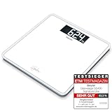 Beurer GS 400 white Signature Line Glas-/Personenwaage, mit großer Trittfläche aus super weißem...