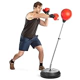 Tech Tools Boxball Set mit Boxball und Boxhandschuhen, Handpumpe und höhenverstellbarem Ständer -...