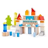 Haba Basis Holzbausteine - 85 Bunte Bausteine mit Baumwolltasche - Made in Germany - ToyAward...