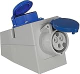 as - Schwabe - CEE Wanddose - Camping Kupplung - 230 V, 16 A, 3-polig - mit Schutzkontaktsteckdose -...