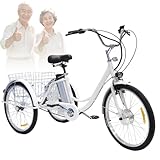 EaThsalL 24 E BIK Herren Damen Zoll Klappbar Dreirad 3 Rad Elektrodreirad FüR Senioren mit...