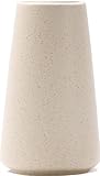 Vase Beige – Keramikvase, 15cm minimalistischer Boho Deko Beige für Moderne vase, Blumenvase...