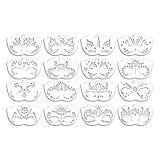 Zwpontia Wiederverwendbare Gesichtsschablonen für Kinder, 16 x wiederverwendbare Gesichtsschablonen...