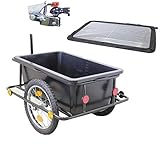 TRUTZHOLM Fahrradanhänger Lastenanhänger & Handwagen 90 Liter Transportanhänger mit...