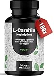 L-Carnitin Kapseln Hochdosiert 3196mg - 180 Kapseln - Komplex aus L-Carnitin-Tartrat, Acetyl - vegan...