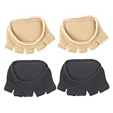 LOLIPPYY 2 Paare Baumwoll toeless Zehensocken mit Polsterung Atmungsaktive Halbe Zehentrenner socken...