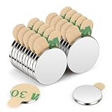 Wukong Neodym Magnete Selbstklebend 10x1mm | 20 Stück, Extre Stark Mini Magnete Runde Kleine...