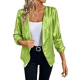 Generisch Mantel Damen Rot Elegant Damenjacke mit offener Vorderseite und Langen Ärmeln Damen...