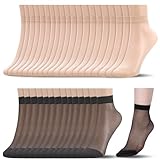 Apricitie 40 Paar Nylonstrümpfe Damen Nylon Socken, Matt Transparente Nylon Feinsöckchen, 20 DEN...