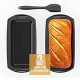 Ankway Rechteckige Brotbackform aus Silikon mit Teigschaber, Set mit 2 antihaftbeschichteten...
