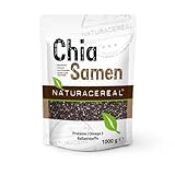 Naturacereal Chia Samen 1kg – Reich an Omega-3, Ballaststoffen & Quelle pflanzlichen Proteins,...