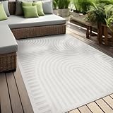 In & Outdoor Teppich Barcelona Wetterfest Balkon Boho Wohnzimmer Küche Skandinavisch Muster...