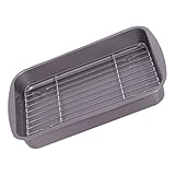 ibasenice Rechteckiger Bräter Bratengericht Aluminium Grillpfanne Ofengericht Tabletts Rostfrei...