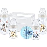 NUK First Choice+ Babyflaschen Starter Set | 0–6 Monate | 4 Flaschen mit Temperature Control...