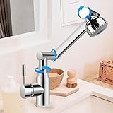 Wasserhahn Bad, 360° Drehbar Bad Armaturen Waschbecken, 2 Wasserauslassmodi Wasserhahn Mit 60cm...