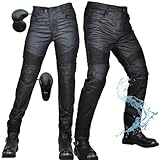 SHUOJIA Damen/Männer Motorradhose - Wasserdichte Beschichtete Motorcycle Jeans Biker Pants mit...