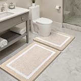 SHACOS Badteppich rutschfeste Badematte Weicher Badezimmerteppich Wasserabsorbierend Duschmatte...