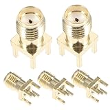 TOKIDNY 5 Stück SMA Stecker Gerader HF Koaxial Adapter Schott Löt HF Stecker Weibliche Basisbuchse...