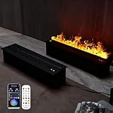 Wasserdampfkamin 3D mit App & Fernbedienung,Elektrischer Kamin – 9 Flammenfarben,...