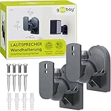 Goobay Wandlautsprecherhalterung – Universalhalterung für Lautsprecher (3,5 kg) – 20°...
