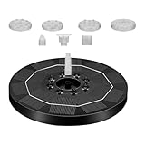 Kixolazr Solar Springbrunnenpumpe, Solarbetriebener Vogelbadbrunnen mit Beleuchtung, Automatische...