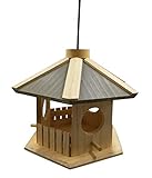 Dehner Natura Wildvogel-Futterhaus Dakota, ca. 30 x 26 x 22 cm, Kiefernholz, natur, 1 Stück (1er...