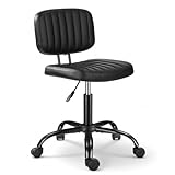 TactFire Ergonomischer Rollhocker mit Rückenlehne Arbeitshocker Drehhocker Rollhocker 360° drehbar...