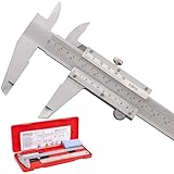 Spurtar Messschieber 150mm / 6 Zoll Schieblehre Messschieber Analog für Durchmesser Tiefe Schritt...