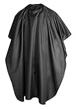 TRIXES Friseurumhang Schwarz Ganzkörperansicht Cape Unisex Professionelle Friseure Kleid für Haar...