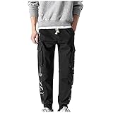 eiuEQIU Haremshose Herren Sommerhose Freizeithose Pumphose Konische Hosen Baggy Hose 7/8 Weites Bein...