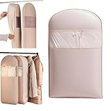 2025 Platzsparendes Kleidersack-Set – 4-teiliges rosa Mottenschutz-Kleiderhüllen mit...