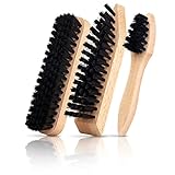 TIMELEOS Schuhputzset Schuhbürsten Set Bürstenset im 3er Set aus hochwertigen Naturborsten ideal...