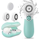 TOUCHBeauty 3 in 1 Elektrische Gesichtsreinigungsbürste, Wasserdichte Gesichtsbürste...