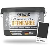 SEEBAUER diy Ofenfarbe Schwarz für Innen 2,5L (No. 100 Black Pearl) - Hitzebeständige Wandfarbe...