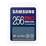 Samsung PRO Ultimate SD-Karte, 256 GB, UHS-I U3, Full HD & 4K UHD, 200 MB/s Lesen, 130 MB/s...