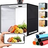 BENOISON Fotobox 30x30 cm - Lichtkasten Fotografie Faltbare Photobox Fotostudio mit 120 LEDs und 6...
