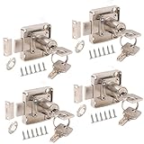 YOUTU® Möbelschloß Zylinder-Möbelschloss 22mm Schrankschloss Schloß Schrank Set, Schlosskörper...