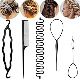 5 Stück Haarstyling-Set für Frauen und Mädchen, Haargeflecht Werkzeug - Haarflechtwerkzeuge für...