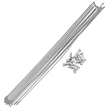 HEROFFIX 12 Set 14G Fahrradspeichen 275mm Fahrradrad Speichen 304 Edelstahl Silber Ton